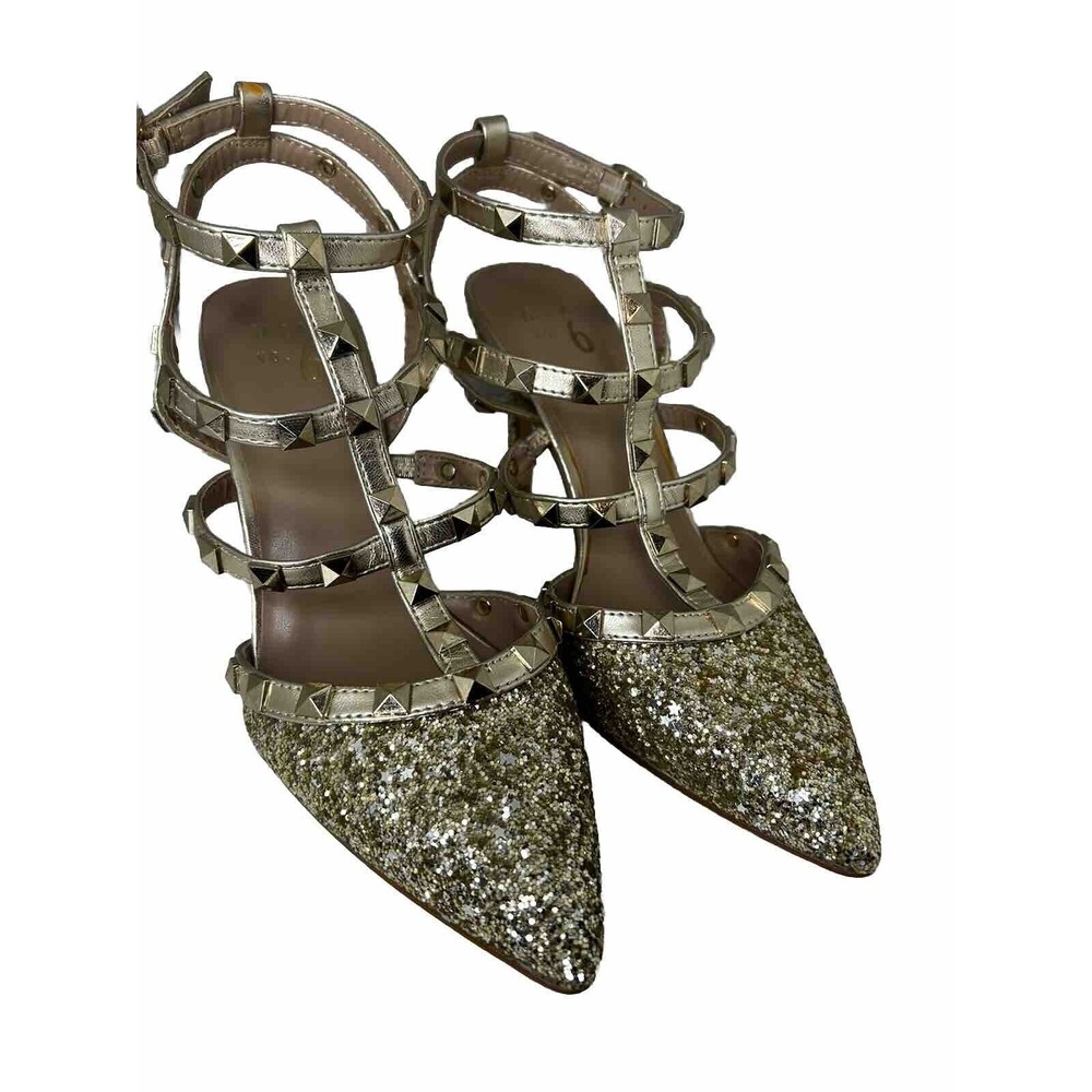 Mix No. 6 Gold Sparkling Cocktail Heel Sz 8.5 M Women’s‎ Shoes